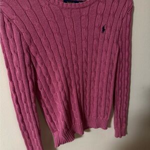 Ralph Lauren Rose Cable Knit Pullover